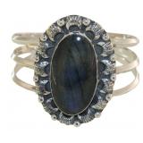 Natural 20.84 ct Laboradorite Cuff Bracelet Natural 20.84 ct Laboradorite Cuff Bracelet