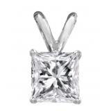 14kt Gold 2.04 ct Princess Cut Lab Diamond Pendant 14kt Gold 2.04 ct Princess Cut Lab Diamond Pendant