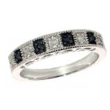 Quality Natural Black & White Diamond Band Quality Natural Black & White Diamond Band