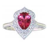 Pear Cut 1.25 ct Ruby & Diamond RIng Pear Cut 1.25 ct Ruby & Diamond RIng