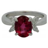 Platinum 1.94 ct Natural Tourmaline & Diamond Ring Platinum 1.94 ct Natural Tourmaline & Diamond Ring