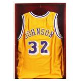 Autographed Magic Johnson Custom Framed Jersey Autographed Magic Johnson Custom Framed Jersey