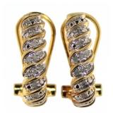 Elegant Diamond Hoop Earrings Elegant Diamond Hoop Earrings