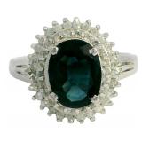 Platinum 2.38 ct Natural Sapphire & Diamond Ring Platinum 2.38 ct Natural Sapphire & Diamond Ring