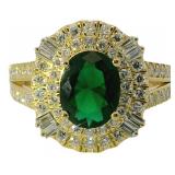 Oval 4.20 ct Emerald & Diamond Designer Ring Oval 4.20 ct Emerald & Diamond Designer Ring