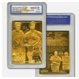 23K Gold Babe Ruth & Lou Gehrig Card
