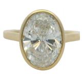 14kt Gold Oval 3.00 ct VS Lab Diamond Ring