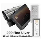 10 oz .999 Fine Silver Bar (50 x 10 per Bar Box)
