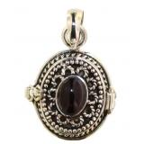 Genuine Garnet Locket Pendant