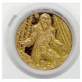 1/200 oz Gold Zombie Bigfoot Coin