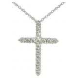 Brilliant Natural Diamond Cross Necklace