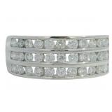 10kt Gold 1.00 ct Channel Set Natural Diamond Ring