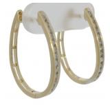 10kt Gold 1/5 ct Natural Baguette Diamond Earrings