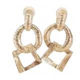 Yves Saint Laurent Geometric Clip On Earrings