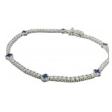 Brilliant 2.45 ct Sapphire & VS Diamond Bracelet