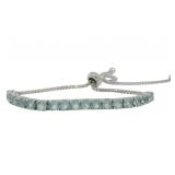 Genuine 8.50 ct Blue Topaz Bolo Bracelet