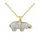 Diamond Accent Elephant Pendant