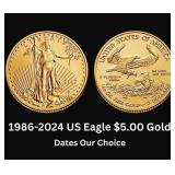 1986-2025 American Eagle $5.00 Gold Coin