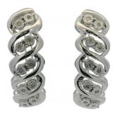 Elegant Natural Diamond Hoop Earrings