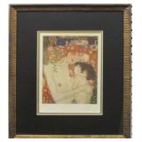 Mother & Child Plate Signed w/COA by Gustav Klimt
