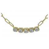 Brilliant 1.10 ct Diamond Designer Necklace
