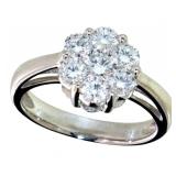 18kt White Gold 1.00 ct Natural VS Diamond Ring