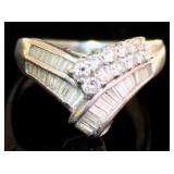 Platinum Natural 1.00 ct Brilliant Diamond Ring