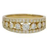 18k Gold .75 ct Natural VS2 Diamond Ring