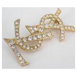 Yves Saint Laurent YSL Logo Brooch
