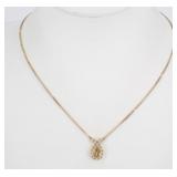 Christian Dior CD Logo Rhinestone Necklace