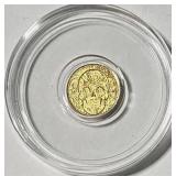 Gold Rose Skull 1/200th Coin