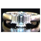 Platinum 1.71 ct Natural VVS Diamond Ring