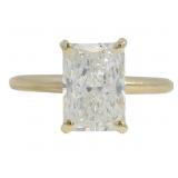 14k Gold 2.40 ct Radiant Cut Lab Diamond Ring