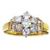 18kt Gold 1.09 ct Natural Brilliant Diamond Ring