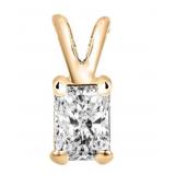 14kt Gold 2.01 ct Radiant Lab Diamond Pendant