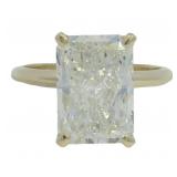 14kt Gold 4.88 ct Radiant VS Lab Diamond Ring