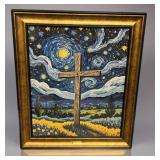 Starry Old Rugged Cross Framed Van Gogh Limited