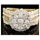 10kt Gold 2.20 ct Natural Brilliant Diamond Ring