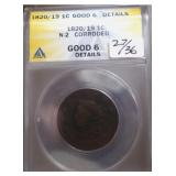 1820 Braided Hair Large Cent Coin