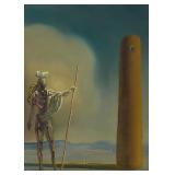 Le Cavalier a la tour Canvas by Salvador Dali