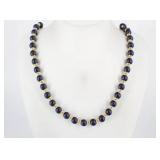 Celine Navy Ball Necklace