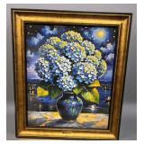 Moonlit Hydrangeas Framed LTD by Van Gogh Limited