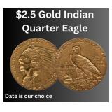 $2.50 Gold Indian Quarter Eagle