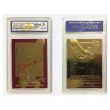 23K Red Gold Michael Jordan Card