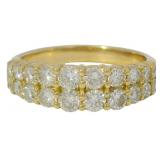 18K Gold 1.00 ct Natural Diamond Ring