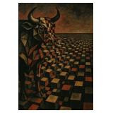 Cubist Bull Mosaic I Limited Edition by BEYONDALI
