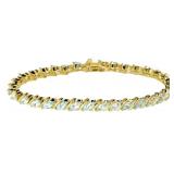 Genuine 12.50 ct Sky Blue Topaz Tennis Bracelet