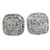 Cushion Brilliant 1.00 ct VS Lab Diamond Earrings