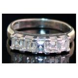 Platinum Natural 1.01 ct VS Asscher Diamond Ring