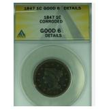 1847 Braided Hair Large Cent